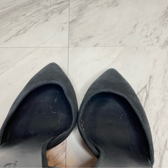 Vince D’Orsay Pointy Toe Black Suede Pump 7 1/2 M - Picture 11 of 15